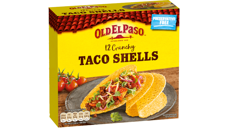 Original harðar taco-skeljar